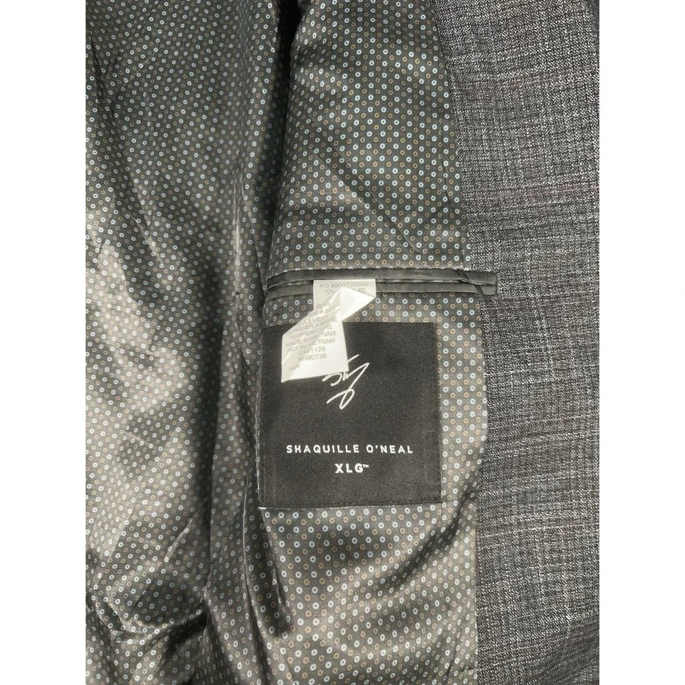 Shaquille O'neal Blazer Jacket Men 54R Gray Plaid Sport Coat XLG
